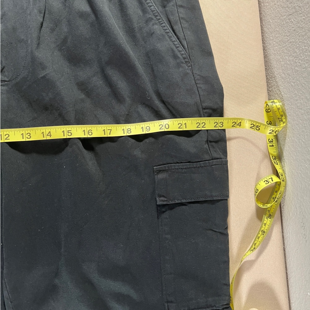 GAP Twill Cargo Pants Black Size XL Pull On Elastic Waist Casual Pockets NWT - Picture 6 of 15